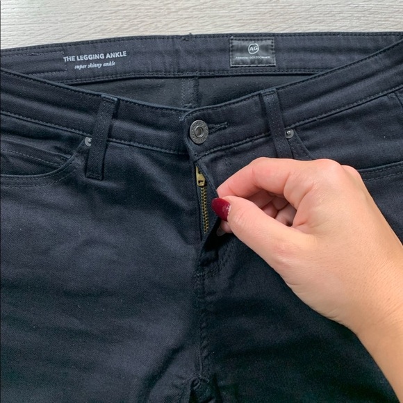 AG The Legging Super Skinny Ankle Black Jeans - Picture 10 of 15